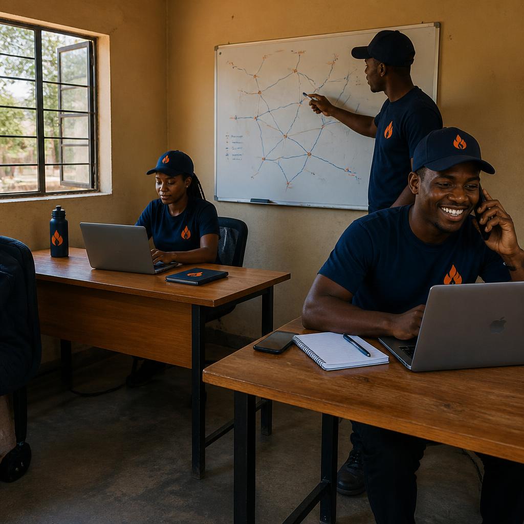 Les bureaux FlashGas Africa pilotent les opérations en direct.